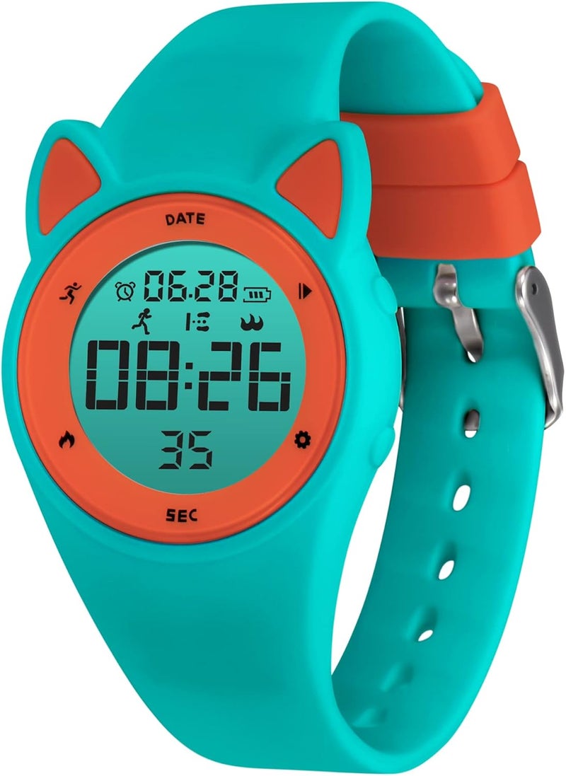 A ALPS Kids Watches for Girls Boys Digital Sport Watch with Step Counter Pedometer Vibration Alarm Clock, No App Waterproof Fitness Tracker Kids Watch Boys Girls Teens Students Ages 5-16 - Image 1